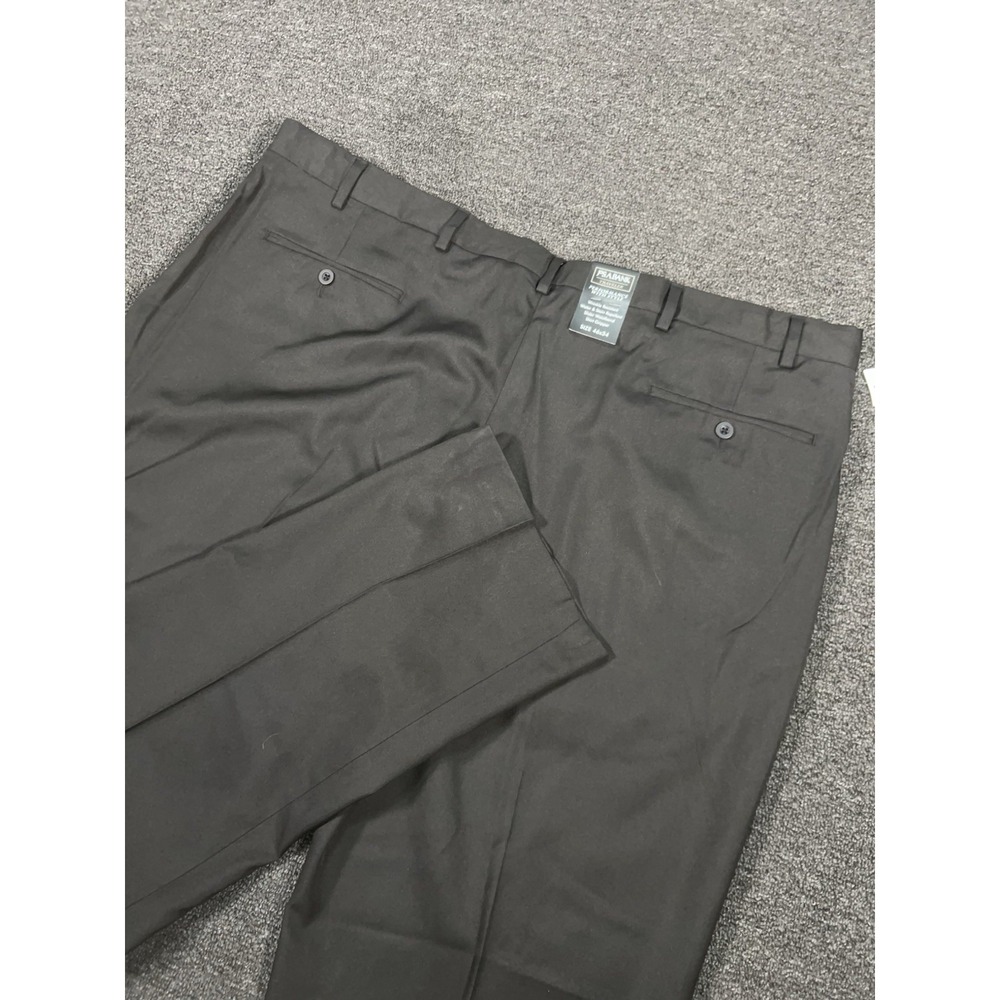 New Jos A Bank Traveler Dress Pants Men's 46x34 Black Gray Performance